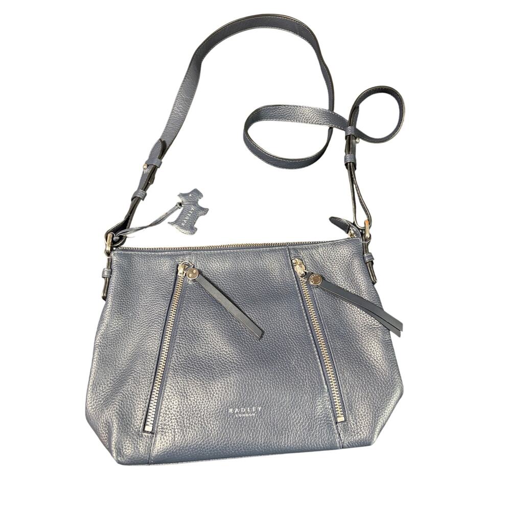 Radley London Fountain Road Navy Leather Crossbody Shoulder Bag